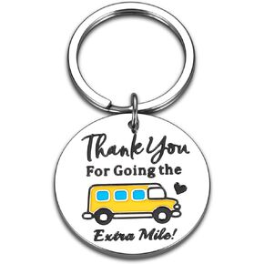 School Bus Driver Appreciation Gift for Men Women School Bus Drivers Day Thank You Gift for Bus Driver Retirement Thanksgiving Birthday Gift Truck Driver Gift from Kids Back to School Keychain in Bulk