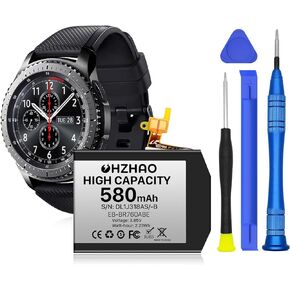 بطارية لجهاز Samsung Gear S3 Frontier بقدرة 580 مللي أمبير (SM-R760) 2024، ترقية عالية السعة، بطارية بديلة لـ SM-R770، BR760، R765، EB-BR760ABE، GH43-04699A مع مجموعة أدوات إصلاح احترافية in Saudi Arabia