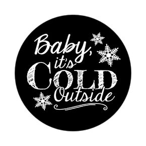 60 1.5 inch Snowflake Stickers for Party Favors, Treat Bags, Boxes, Decor - Baby it's Cold Outside