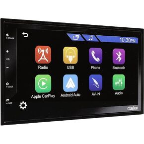Clarion FX450 Car Stereo Car-Truck-SUV Radio 2 DIN Touch Screen, Apple Car Play and Android Auto, Bluetooth, 50 WTS x 4, AM-FM, Rear View Camera Input