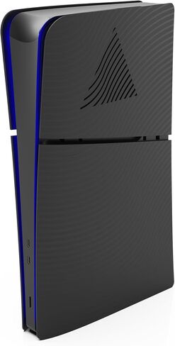 لوحة حماية نحيفة من Foamy Lizard Illuminati PS5 لوحدة التحكم Playstation 5 Slim، ملحقات بديلة غير لامعة، ABS حماية عالية القوة، فتحات تبريد، ملاءمة دقيقة (رقمي أسود) in Saudi Arabia