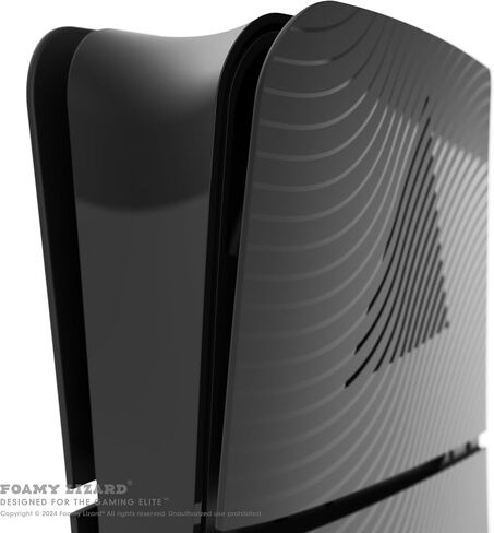 لوحة حماية نحيفة من Foamy Lizard Illuminati PS5 لوحدة التحكم Playstation 5 Slim، ملحقات بديلة غير لامعة، ABS حماية عالية القوة، فتحات تبريد، ملاءمة دقيقة (رقمي أسود) in Saudi Arabia