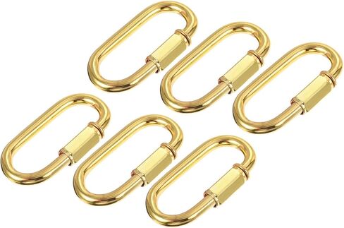 YOKIVE 8 Pcs Chain Connectors, Chain Locking Quick Link, Great for Light, Key, Camping, Backpack, Rope (Electrophoretic Gold, 5mm Thick) in Saudi Arabia
