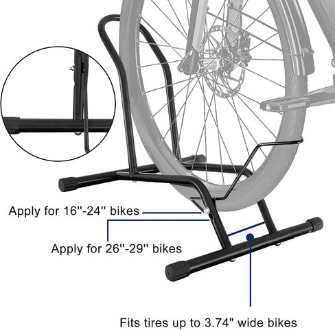 Bike Parking Stand Bike Floor Stand Single Portable for 16-29 Inch Road Mountain Bike Kid Bicycle Stand Bike Wheel Holder Garage Bike Stand Floor Vertical Indoor Outdoor in Saudi Arabia