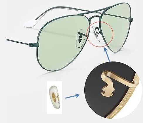 زوجان من وسادات الأنف البديلة لطقم إصلاح النظارات الشمسية Ray-Ban Aviator RB3025 3026 (سيفر) in Kuwait