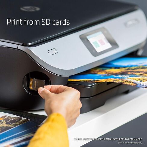 HP ENVY Photo 7155 All-in-One Wireless Black Color Printer 2.65 Inch Touchscreen Display, Scan, Copy, Web, Wi-Fi, USB, AirPrint, Automatic Document Feeder, Memory Card Slot, Black (Renewed) in Saudi Arabia