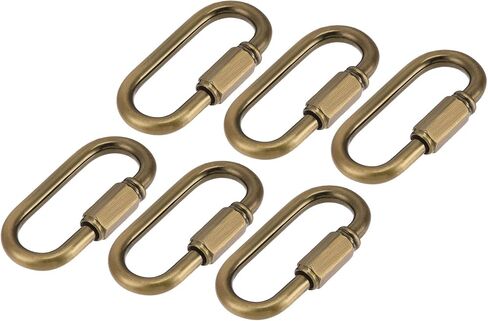 YOKIVE 8 Pcs Chain Connectors, Chain Locking Quick Link, Great for Light, Key, Camping, Backpack, Rope (Electrophoretic Gold, 5mm Thick) in Saudi Arabia