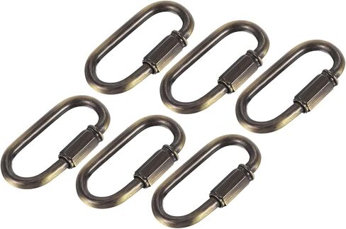YOKIVE 8 Pcs Chain Connectors, Chain Locking Quick Link, Great for Light, Key, Camping, Backpack, Rope (Electrophoretic Gold, 5mm Thick) in Saudi Arabia