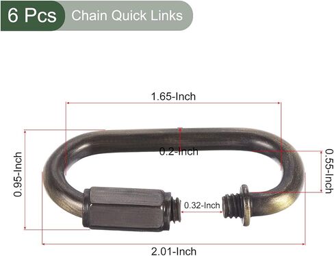 YOKIVE 8 Pcs Chain Connectors, Chain Locking Quick Link, Great for Light, Key, Camping, Backpack, Rope (Electrophoretic Gold, 5mm Thick) in Saudi Arabia