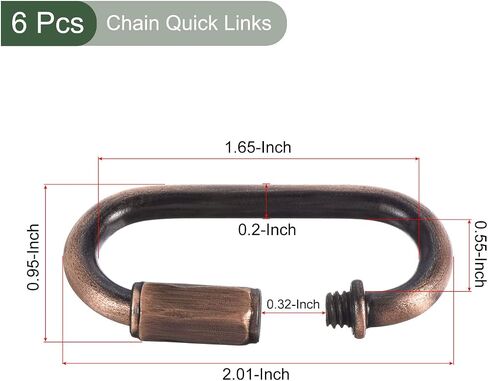 YOKIVE 8 Pcs Chain Connectors, Chain Locking Quick Link, Great for Light, Key, Camping, Backpack, Rope (Electrophoretic Gold, 5mm Thick) in Saudi Arabia