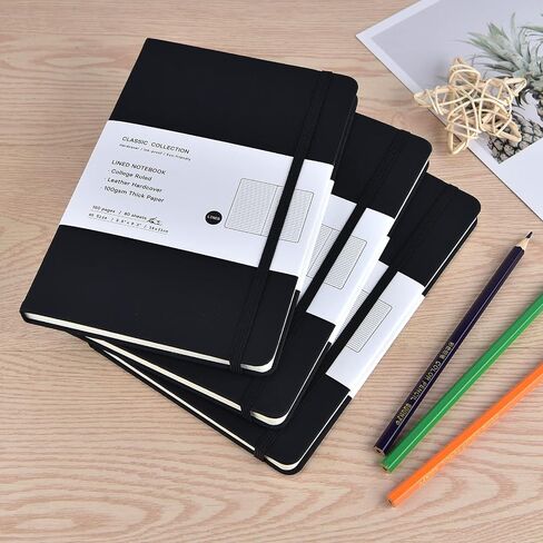 12 Pack Notebooks Journals Hardcover Spiral Notebook College Ruled Lined Paper Notebooks Subject Notebook A5 Size 5.5"x 8.3" for Office and School Supplies (Black) in Saudi Arabia