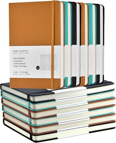 12 Pack Notebooks Journals Hardcover Spiral Notebook College Ruled Lined Paper Notebooks Subject Notebook A5 Size 5.5"x 8.3" for Office and School Supplies (Black) in Saudi Arabia