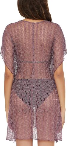 BECCA Women's Standard Riviera Tunic, Plunge Neck, Crochet, Beach Cover Ups in Saudi Arabia