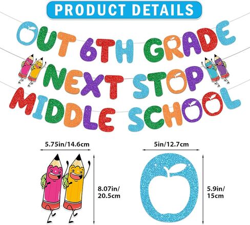 السلام خارج راية الصف السادس التالي وقف المدرسة المتوسطة راية المدرسة الابتدائية التخرج الزينة راية التخرج الصف السادس لفئة 2024 زخرفة حزب التخرج in Kuwait