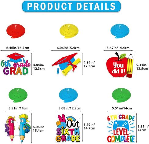 السلام خارج راية الصف السادس التالي وقف المدرسة المتوسطة راية المدرسة الابتدائية التخرج الزينة راية التخرج الصف السادس لفئة 2024 زخرفة حزب التخرج in Kuwait