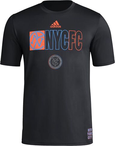 قميص جيرسي رجالي بأكمام قصيرة من adidas New York City FC Jersey Hook قبل المباراة in Kuwait