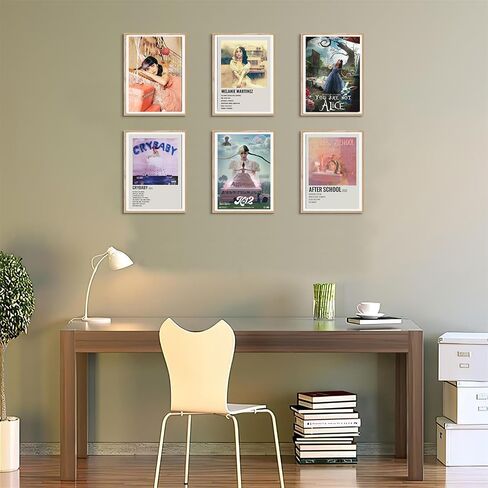 JSBADE Melanie Martinez Limited Edition Posters ，Rapper Posters Room Aesthetic Canvas Wall Art Prints for Teens, Boys, Girls Room Decor Set of 6 for(8x10inch, Unframed) in Saudi Arabia