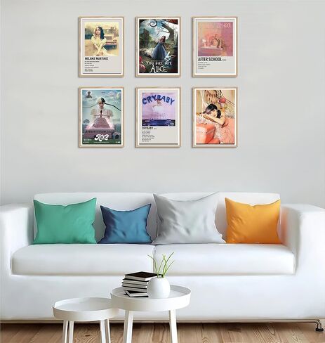 JSBADE Melanie Martinez Limited Edition Posters ，Rapper Posters Room Aesthetic Canvas Wall Art Prints for Teens, Boys, Girls Room Decor Set of 6 for(8x10inch, Unframed) in Saudi Arabia