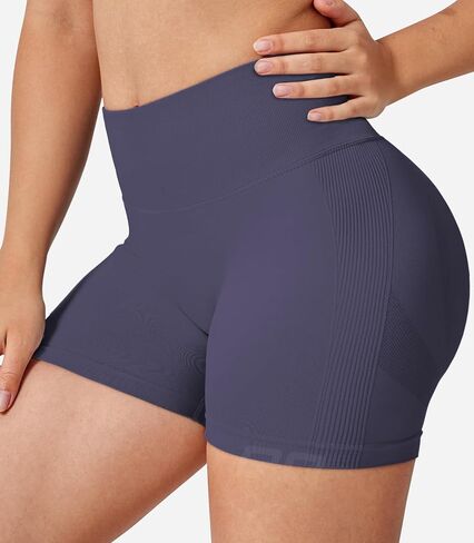 QOQ Workout Shorts for Women 3.6" Scrunch Shorts High Waisted Butt Lifting Booty Gym Yoga Shorts in Saudi Arabia