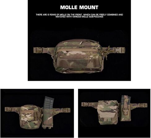 Tactical Fanny Pack Adapter Panel Waist Belt Extension Platform for Molle Pouches Magazine Pouch in Saudi Arabia