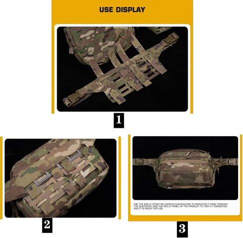 Tactical Fanny Pack Adapter Panel Waist Belt Extension Platform for Molle Pouches Magazine Pouch in Saudi Arabia