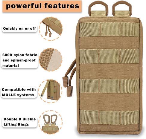 Phoking Molle Pouch Versatile Tactical EDC Pouches Molle Compact Organizer Water-Resistant Utility Pouch in Saudi Arabia