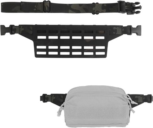 Tactical Fanny Pack Adapter Panel Waist Belt Extension Platform for Molle Pouches Magazine Pouch in Saudi Arabia