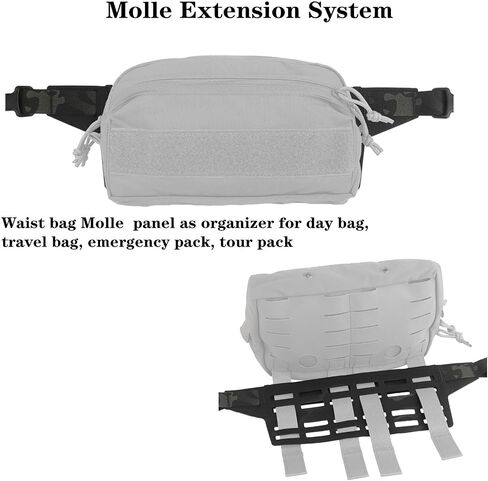 Tactical Fanny Pack Adapter Panel Waist Belt Extension Platform for Molle Pouches Magazine Pouch in Saudi Arabia