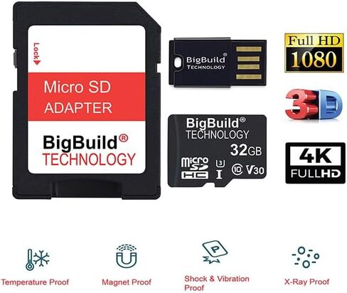 بطاقة ذاكرة U3 Micro SDXC سعة 64 جيجابايت فائقة السرعة وسرعة 100 ميجابايت/ثانية لكاميرا Akaso Brave 4 وBrave 4 Elite وBrave 4 Pro Action in Saudi Arabia