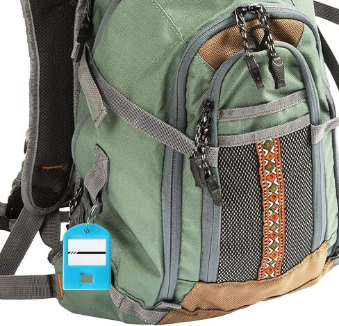 20 Pack Key Tags Plastic Key Labels Key Chain Tags with Ring and Label Window Sturdy Item Identifiers for Home, School, Office and More, 5 Colors in Kuwait