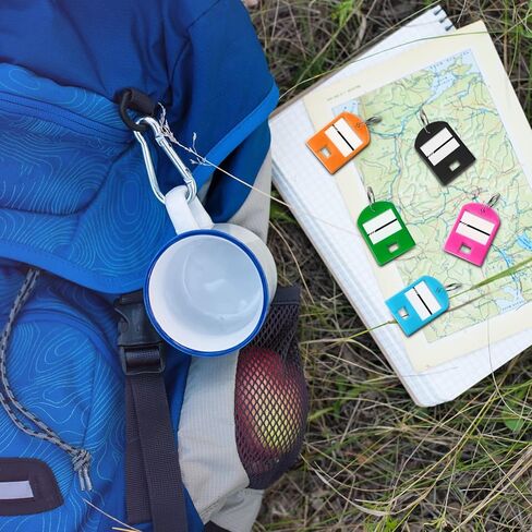 20 Pack Key Tags Plastic Key Labels Key Chain Tags with Ring and Label Window Sturdy Item Identifiers for Home, School, Office and More, 5 Colors in Kuwait