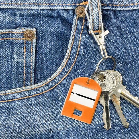 20 Pack Key Tags Plastic Key Labels Key Chain Tags with Ring and Label Window Sturdy Item Identifiers for Home, School, Office and More, 5 Colors in Kuwait