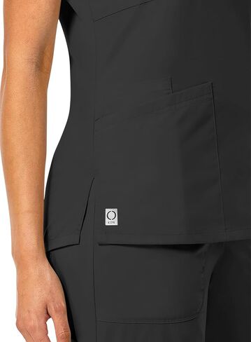 Maevn Women's EON Back Mesh Panel Mock Wrap Top in Kuwait