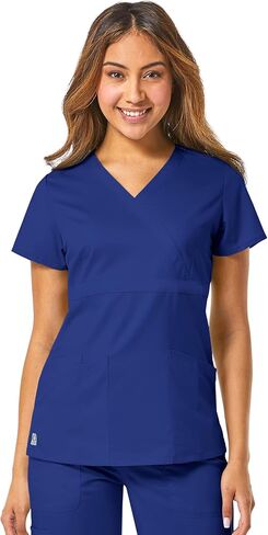 Maevn Women's EON Back Mesh Panel Mock Wrap Top in Kuwait