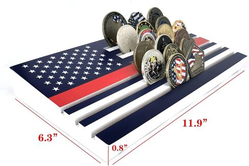 حامل عملات معدنية بعلم أمريكي، حامل عرض عملات معدنية مكون من 6 صفوف من تحدي العملات المعدنية in Kuwait