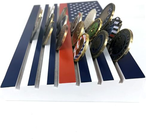 حامل عملات معدنية بعلم أمريكي، حامل عرض عملات معدنية مكون من 6 صفوف من تحدي العملات المعدنية in Kuwait