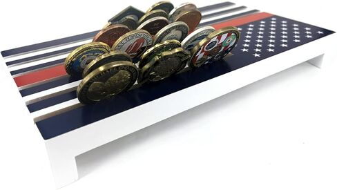 حامل عملات معدنية بعلم أمريكي، حامل عرض عملات معدنية مكون من 6 صفوف من تحدي العملات المعدنية in Kuwait