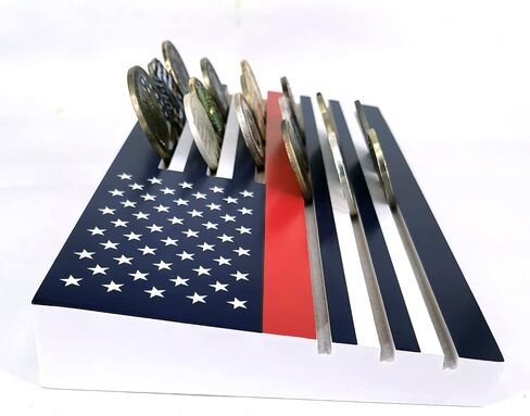 حامل عملات معدنية بعلم أمريكي، حامل عرض عملات معدنية مكون من 6 صفوف من تحدي العملات المعدنية in Kuwait