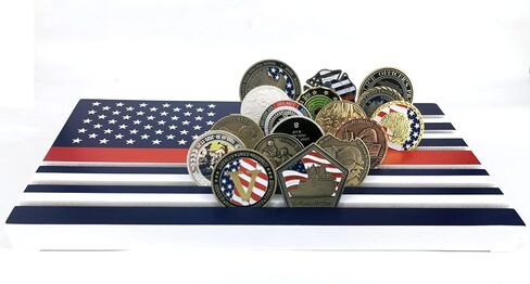 حامل عملات معدنية بعلم أمريكي، حامل عرض عملات معدنية مكون من 6 صفوف من تحدي العملات المعدنية in Kuwait