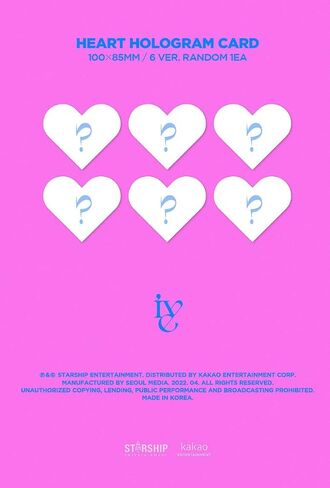 IVE : LOVE DIVE [VER. 3] The 2nd Single Album CD-R+Photobook+Photocard+Heart Hologram Card+(Extra IVE 6 Photocards) in Saudi Arabia