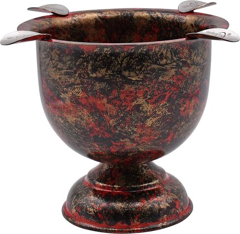 منفضة سجائر طويلة من ستينكي سيجار ذات 4 ركاب، تصميم وعاء عميق، نحاس مطروق عتيق in Kuwait