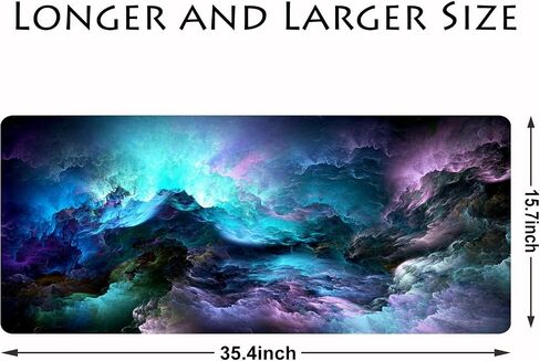 Large Mouse Pad, Big Gaming Mouse Pad with Stitched Edges, Waterproof and Non-Slip Desk Mat, XXL Extended Keyboard Pad for Home Office Accessories (35.4×15.75×0.1 inch, U81) in Saudi Arabia