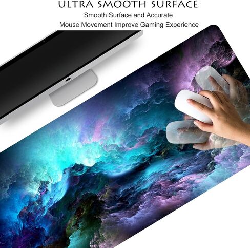Large Mouse Pad, Big Gaming Mouse Pad with Stitched Edges, Waterproof and Non-Slip Desk Mat, XXL Extended Keyboard Pad for Home Office Accessories (35.4×15.75×0.1 inch, U81) in Saudi Arabia