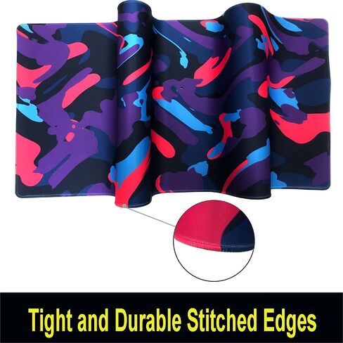 Large Mouse Pad, Big Gaming Mouse Pad with Stitched Edges, Waterproof and Non-Slip Desk Mat, XXL Extended Keyboard Pad for Home Office Accessories (35.4×15.75×0.1 inch, U81) in Saudi Arabia