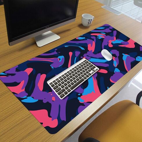Large Mouse Pad, Big Gaming Mouse Pad with Stitched Edges, Waterproof and Non-Slip Desk Mat, XXL Extended Keyboard Pad for Home Office Accessories (35.4×15.75×0.1 inch, U81) in Saudi Arabia