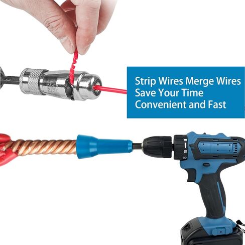 Wire Twister Tool for Drill，Portable Wire Stripping and Twisting Tool for Power Drill, Cable Quick Stripping and Connector for Electrician Tools (Wire Twister Tool for Drill) in Saudi Arabia