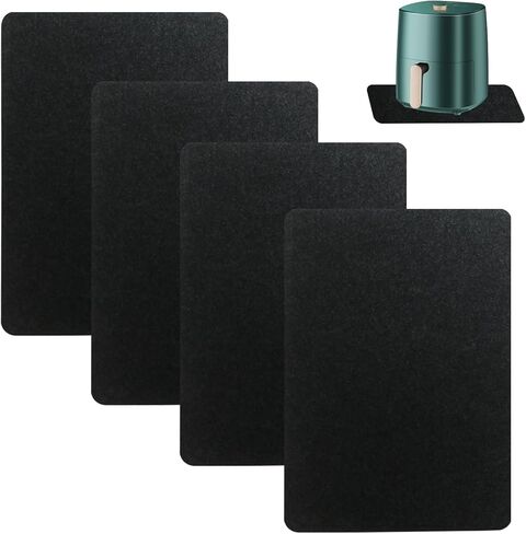 4 قطع من السجادات المقاومة للحرارة للمقلاة الهوائية، 17.32 بوصة × 11.81 بوصة، أدوات المطبخ، حصيرة منزلقة من اللباد، ماكينة صنع القهوة، واقي للحرارة على سطح المطبخ، حصيرة سيليكون غير قابلة للانزلاق in Kuwait