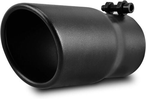 AUTOSAVER88 2.5 Inch Inlet Exhaust Tip, 2.5" Inlet 3" Outlet 6" Overall Length Stainless Steel Exhaust Tail Tip for 2 1/2 Inch Outside Diameter Tailpipe, Chrome-Plated, Rolled Angle Cut, Bolt/Clamp On in Saudi Arabia