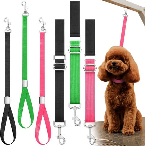 6 Pcs Pet Dog Grooming Arm Accessories Extension Strap Nylon Grooming Loops Cam Lock Dog Loops Adjustable Quick Release Bathing Tether Straps Secure and Stable Dog Leash Extender for Bathtub in Saudi Arabia