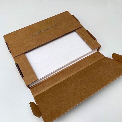 CD/DVD Labels from Blank Labels - Memorex Large Core Compatible - Permanent White Matte - Inkjet and Laser Guaranteed - Easy to Peel - Made in USA - 100 Sheets - 200 Disc Labels in Saudi Arabia